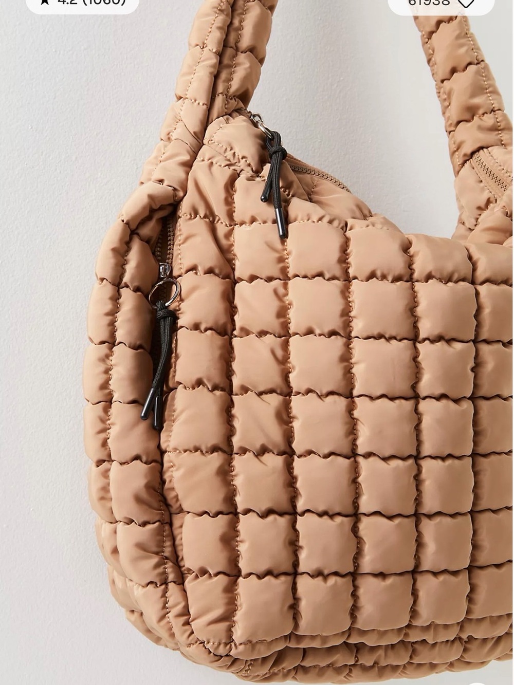 Quilted Carryall Bag in Desert Sands - Picture 2 of 10